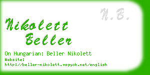 nikolett beller business card